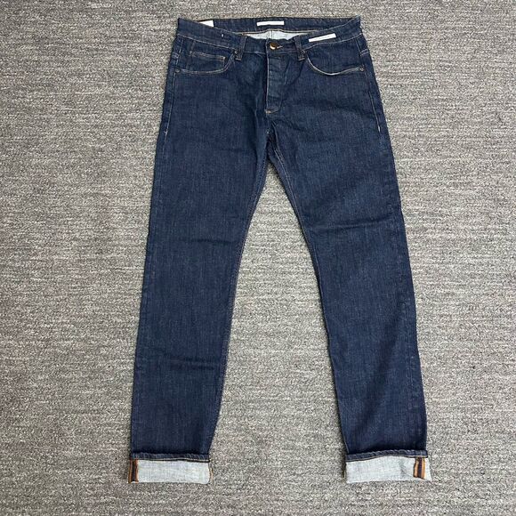 Don the Fuller San Francisco Slim Fit Jeans Men 33X32 Selvedge Dark Wash Italy